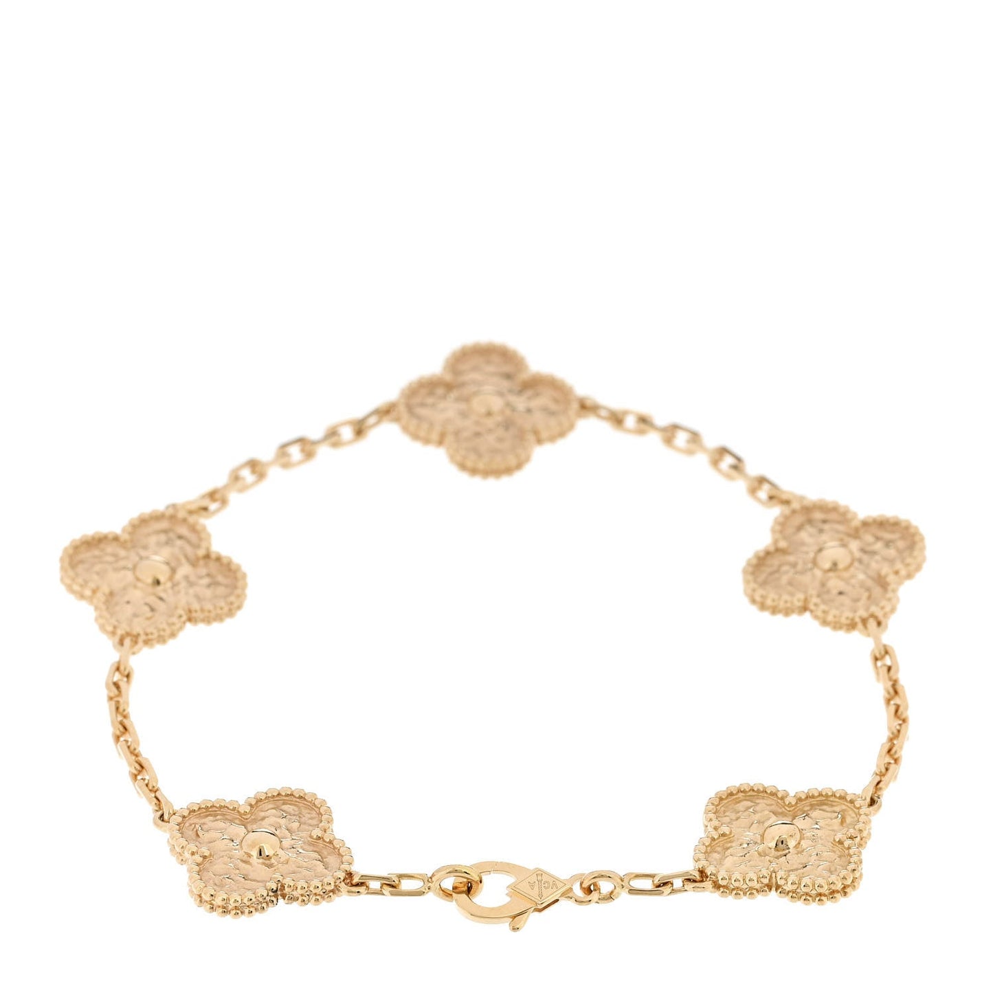 18K Yellow Gold 5 Motifs Vintage Alhambra Bracelet