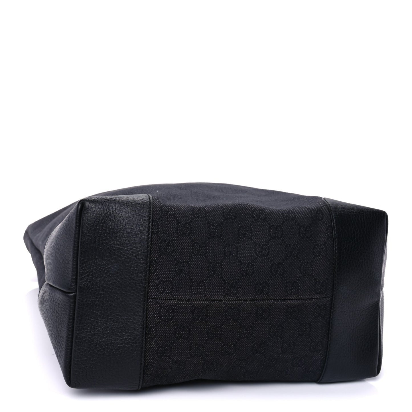 Denim Monogram Medium Handle Vertical Tote Black