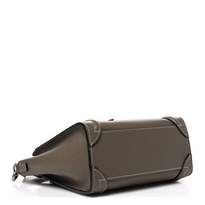 Drummed Calfskin Nano Luggage Souris