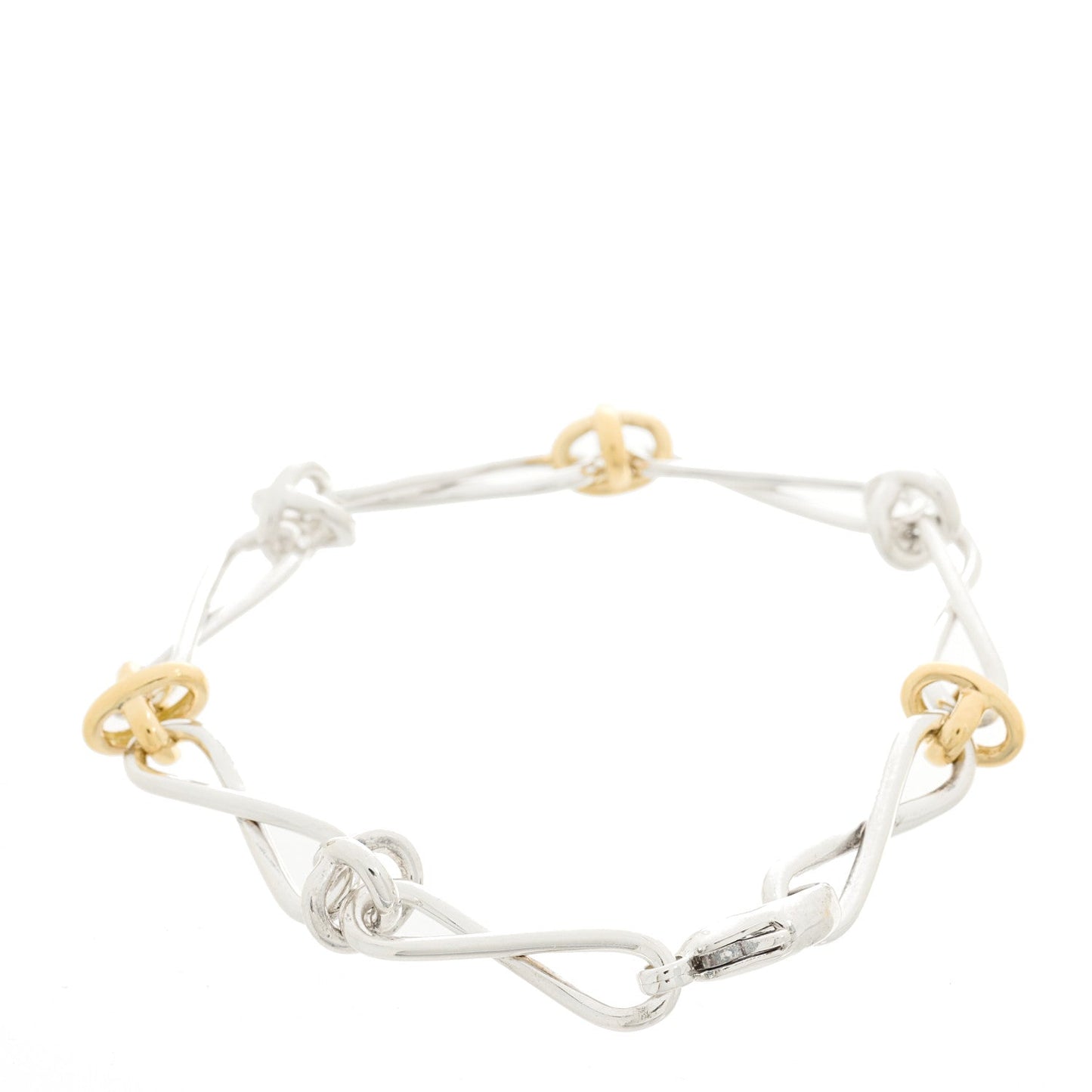 Sterling Silver 18K Yellow Gold Paloma Picasso Twirl Link Bracelet