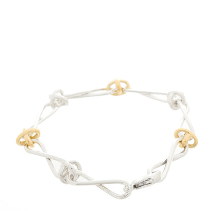 Sterling Silver 18K Yellow Gold Paloma Picasso Twirl Link Bracelet