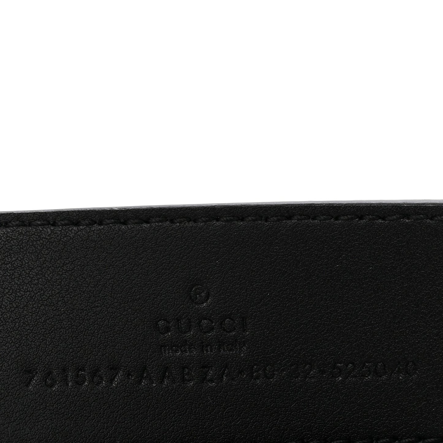 Piuma Calfskin Jumbo GG Embossed 35mm Belt 80 32 Black
