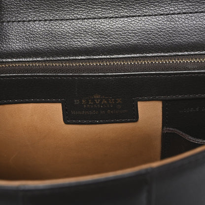 Grained Calfskin MM Brillant Satchel Brown