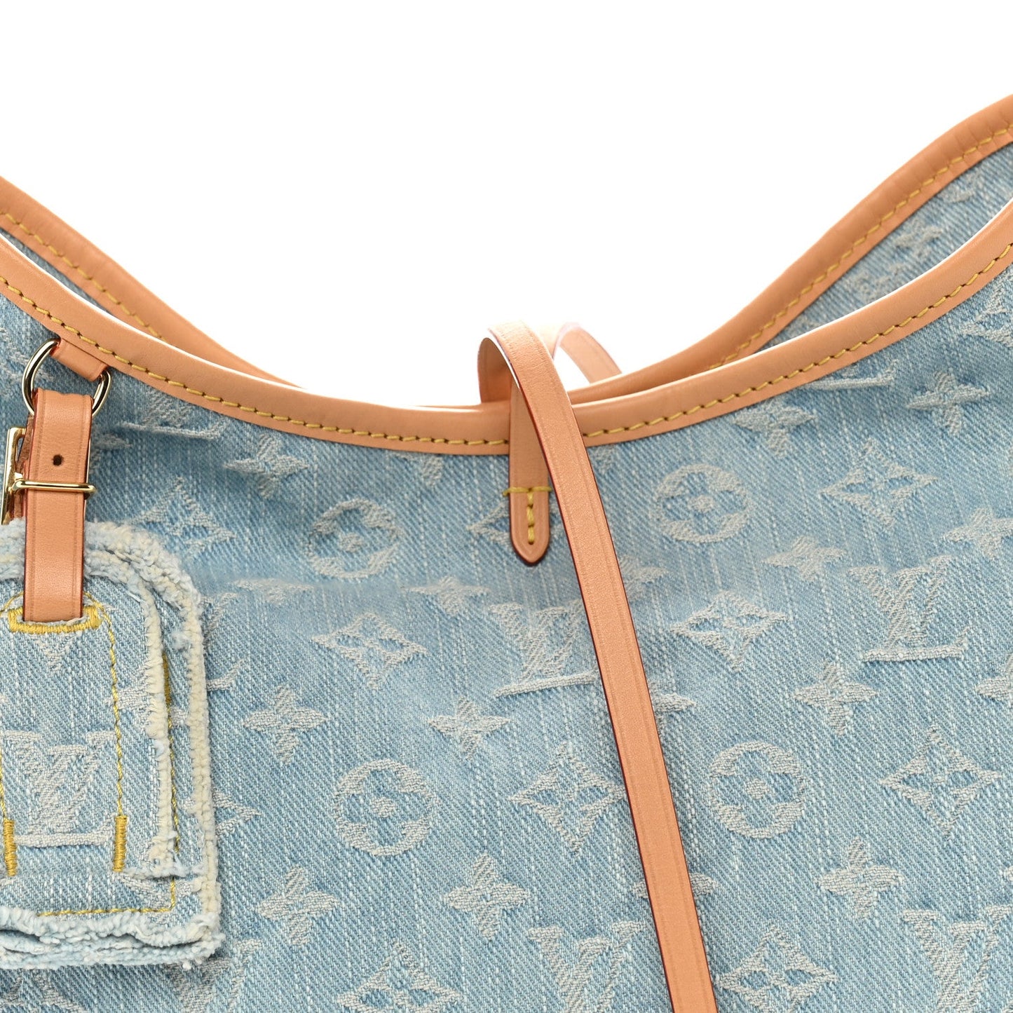 Monogram Denim CarryAll PM Sky Blue