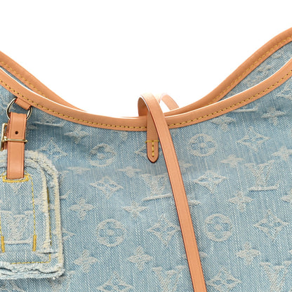 Monogram Denim CarryAll PM Sky Blue