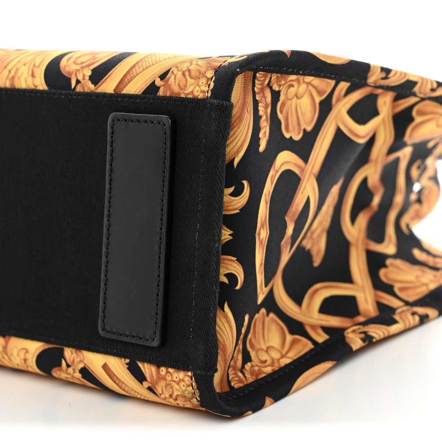 Canvas Baroque Print Medusa Small Tote Black
