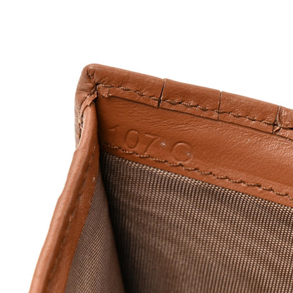 Calfskin Small Triangle Wallet Cognac