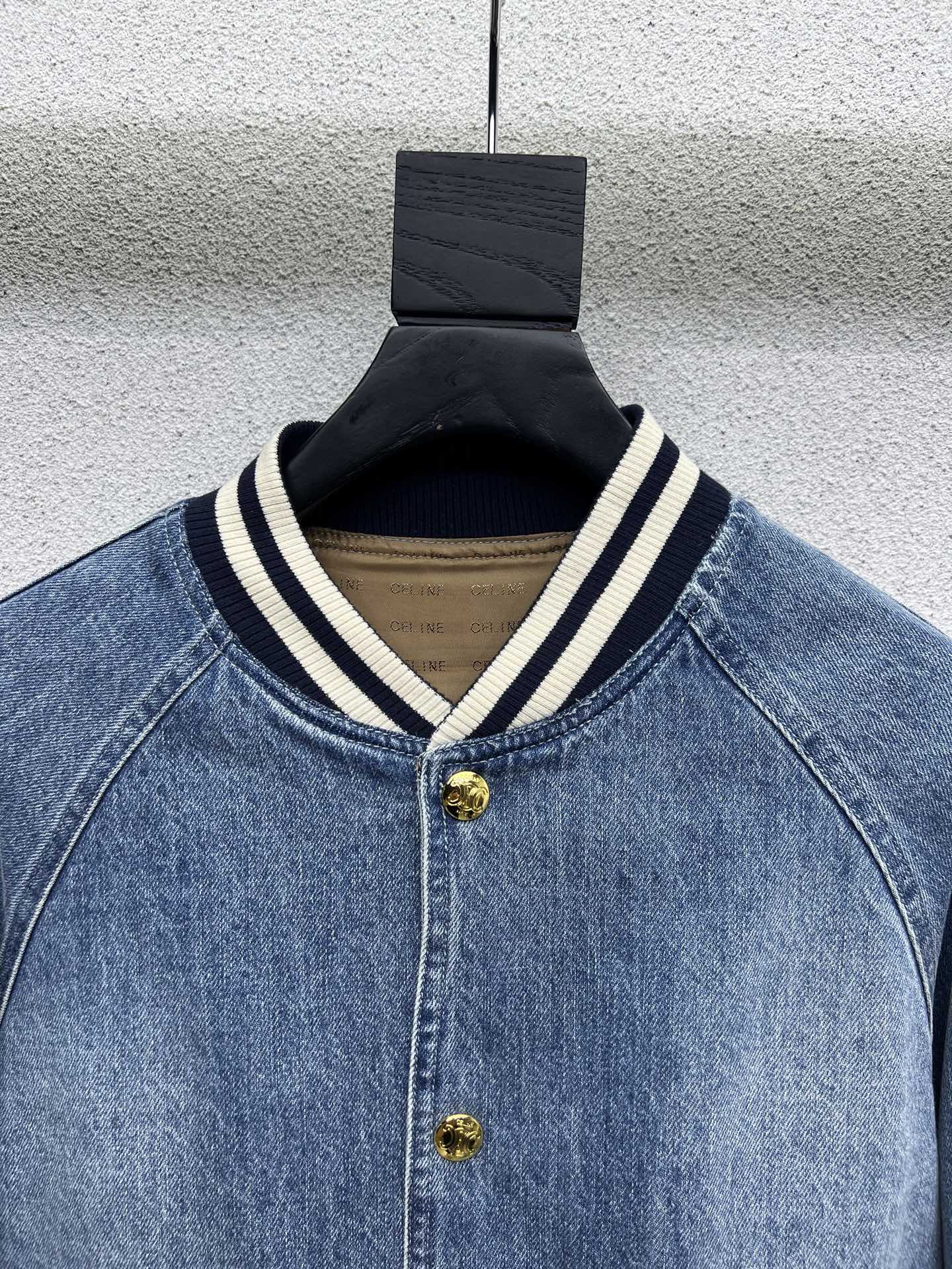 Celin Teddy Jacket Blue Denim