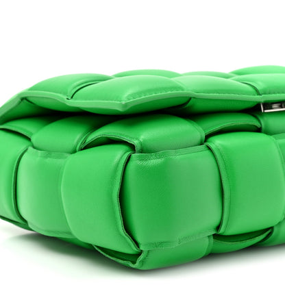 Nappa Maxi Intreccio Padded Cassette Crossbody Bag Parakeet
