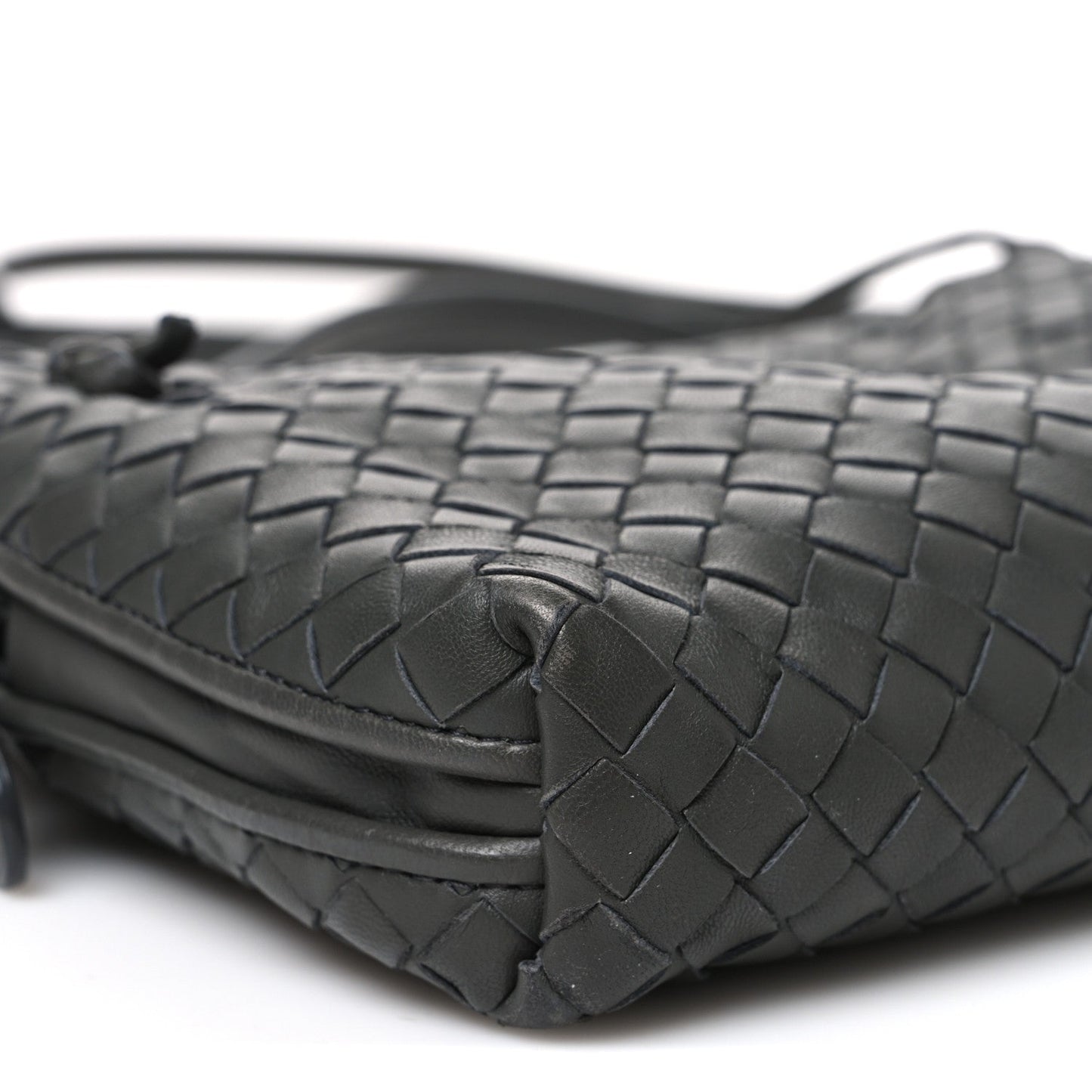 Nappa Intrecciato Nodini Crossbody Messenger New Light Grey