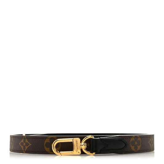 Calfskin Monogram Shoulder Strap Black
