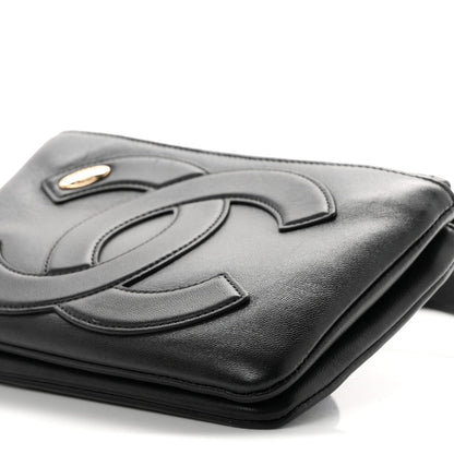Lambskin CC Mania Waist Belt Bag Black