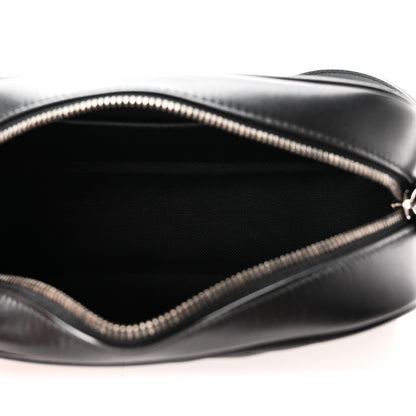 Calfskin Matelasse Monochrome Small GG Marmont Chain Shoulder Bag Black