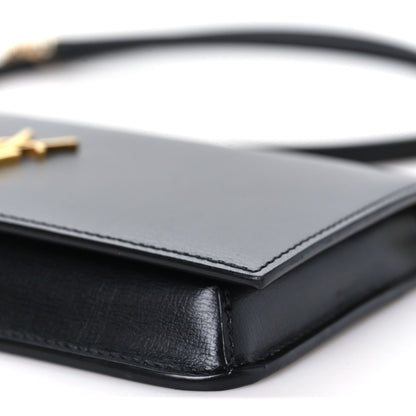Smooth Calfskin Monogram Phone Holder Crossbody Black