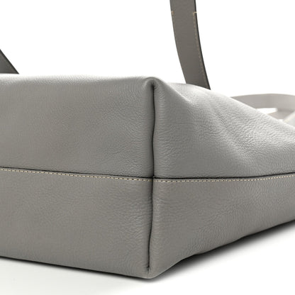 Small Grain Smooth Calfskin Medium Darryl Tote Motty Grey