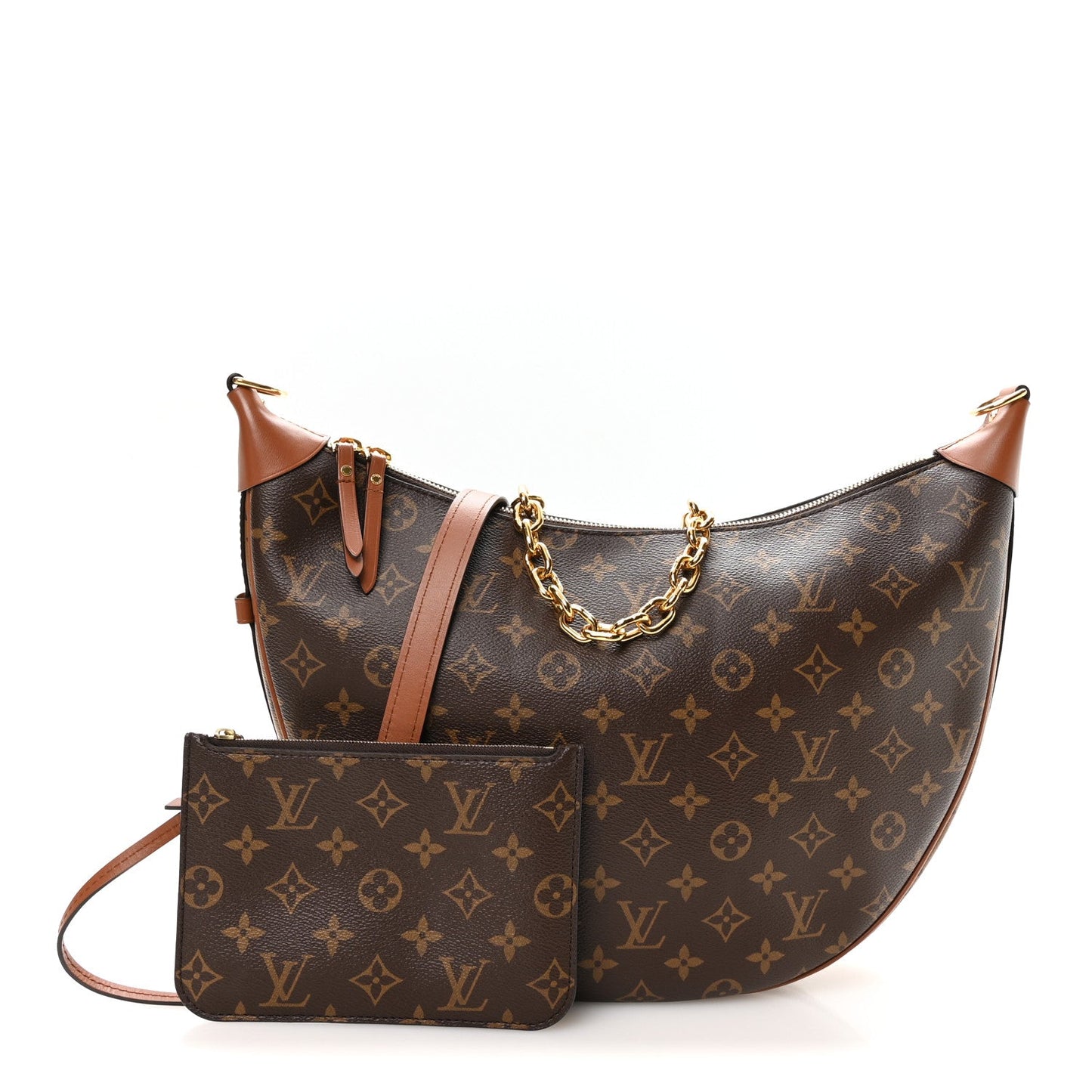 Reverse Monogram Loop Hobo