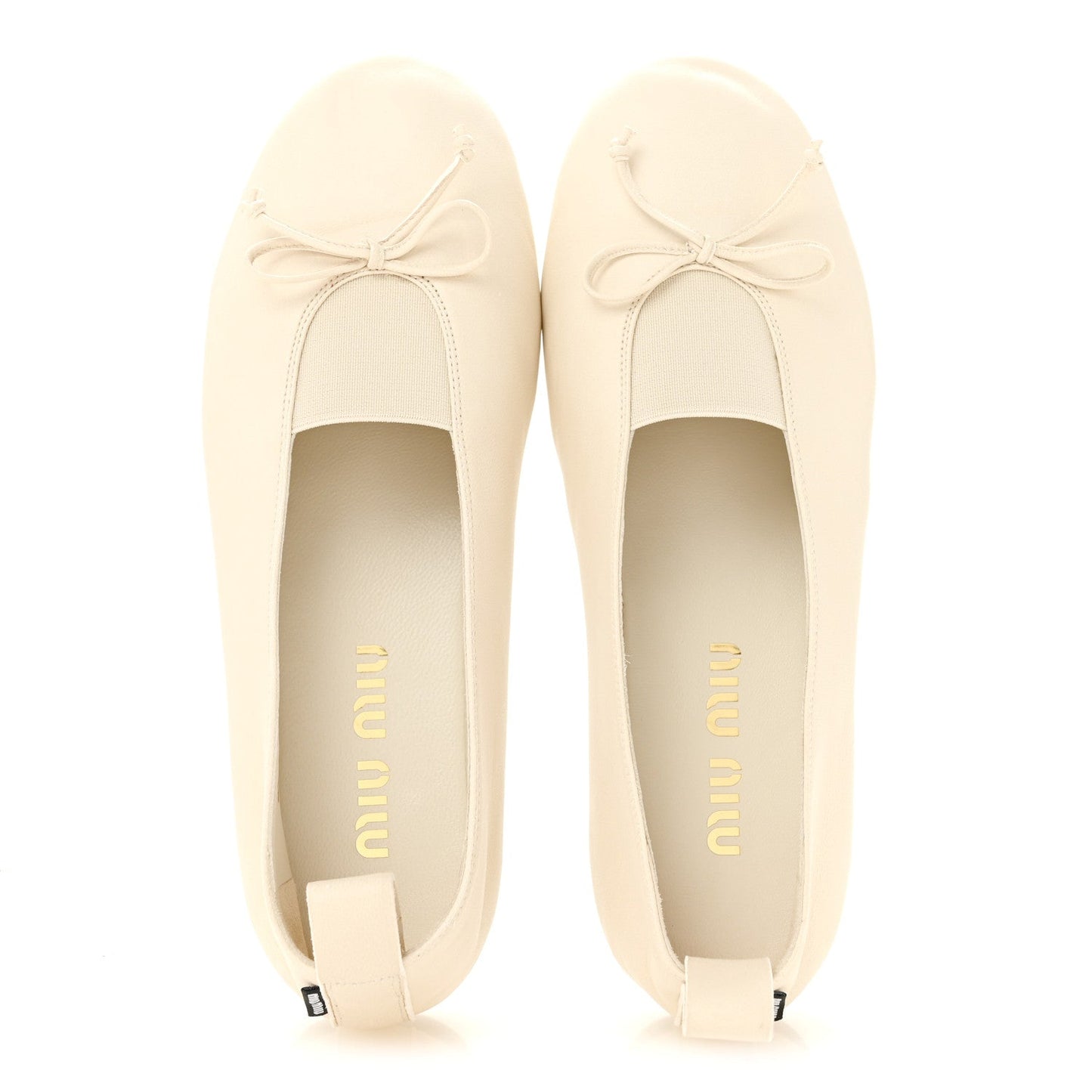 Nappa Womens Elan Bow Ballerina Flats 36 Avorio