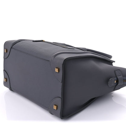 Drummed Calfskin Mini Luggage  Kohl