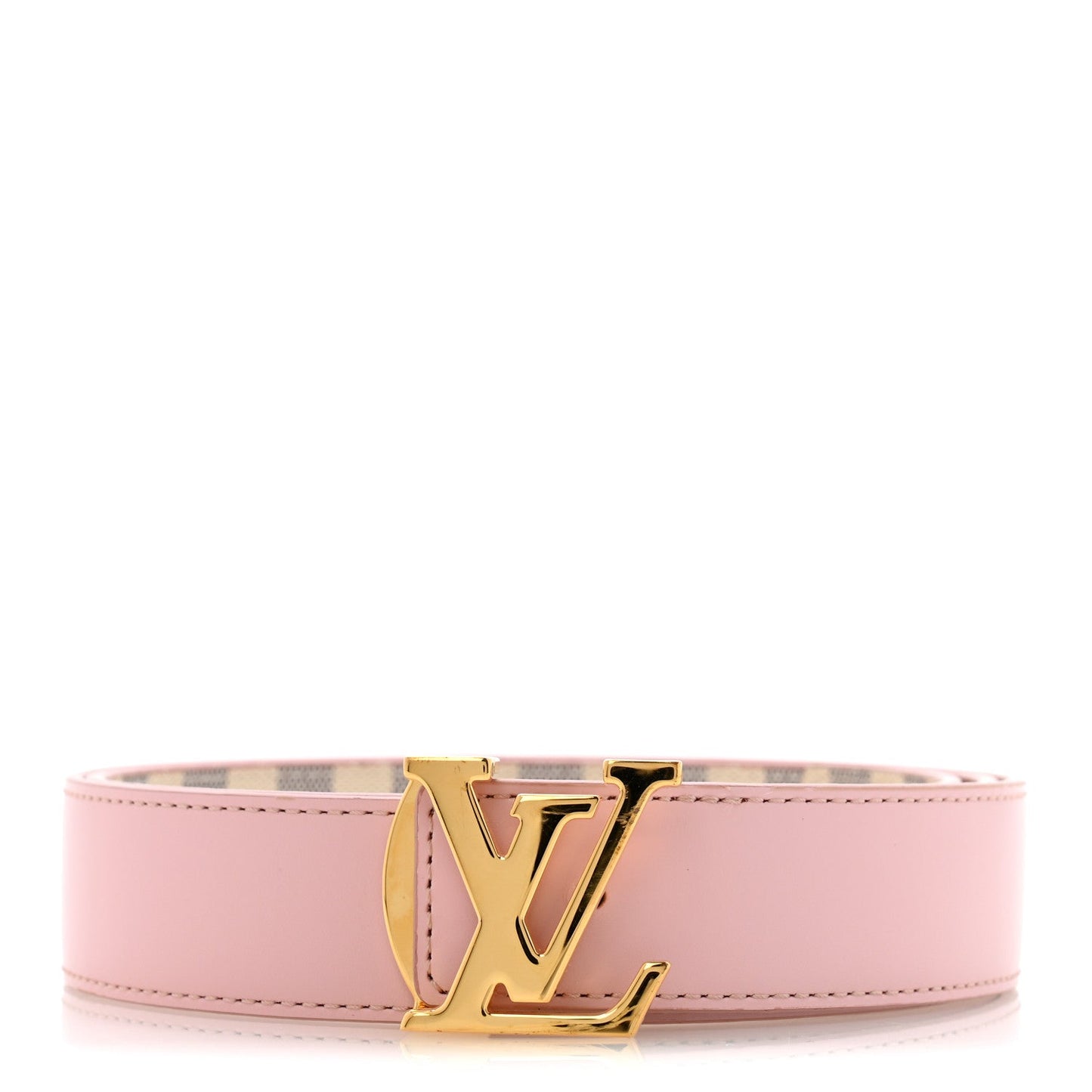 Damier Azur 30mm LV Initiales Reversible Belt 85 34 Pink