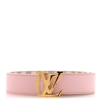 Damier Azur 30mm LV Initiales Reversible Belt 85 34 Pink