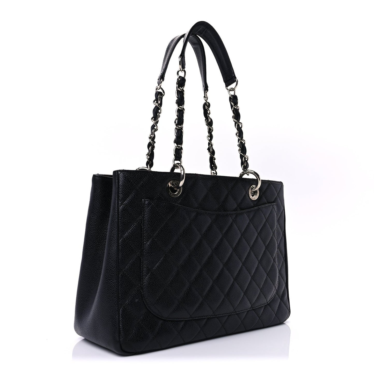 Caviar Quilted Grand Shopping Tote GST Black