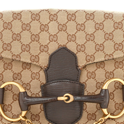 Monogram Horsebit Chain Flap Shoulder Bag Brown