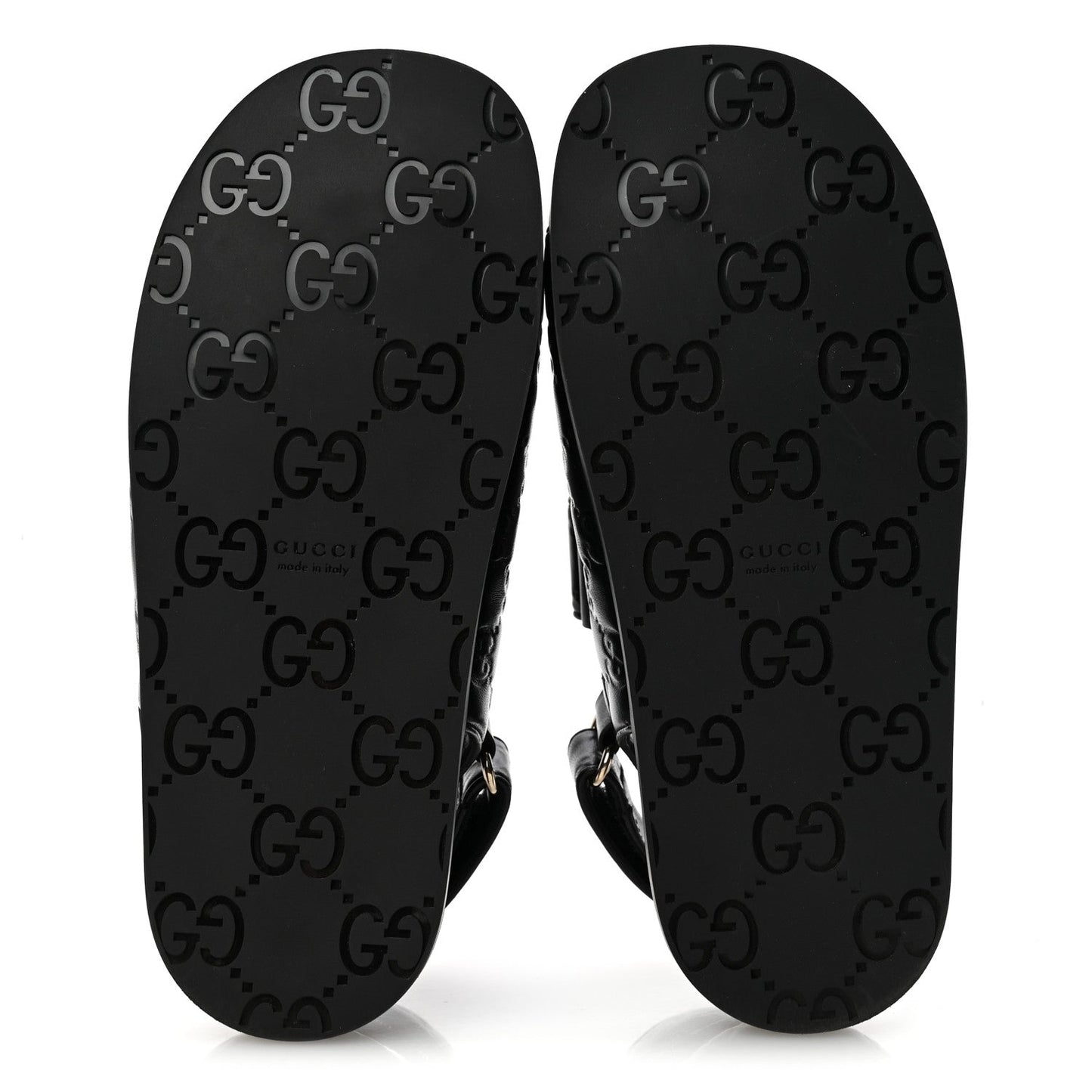 Guccissima GG Embossed Womens Sandals 36 Black