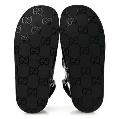 Guccissima GG Embossed Womens Sandals 36 Black