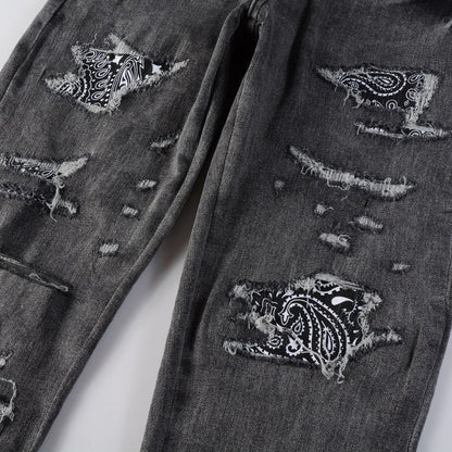 Jeans bandana neri Amr