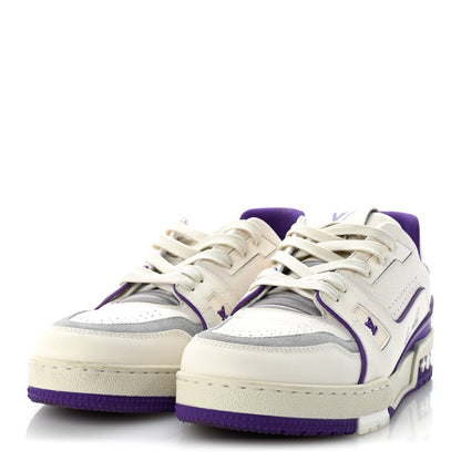 Calfskin Womens LV Trainer Sneakers 39 Purple