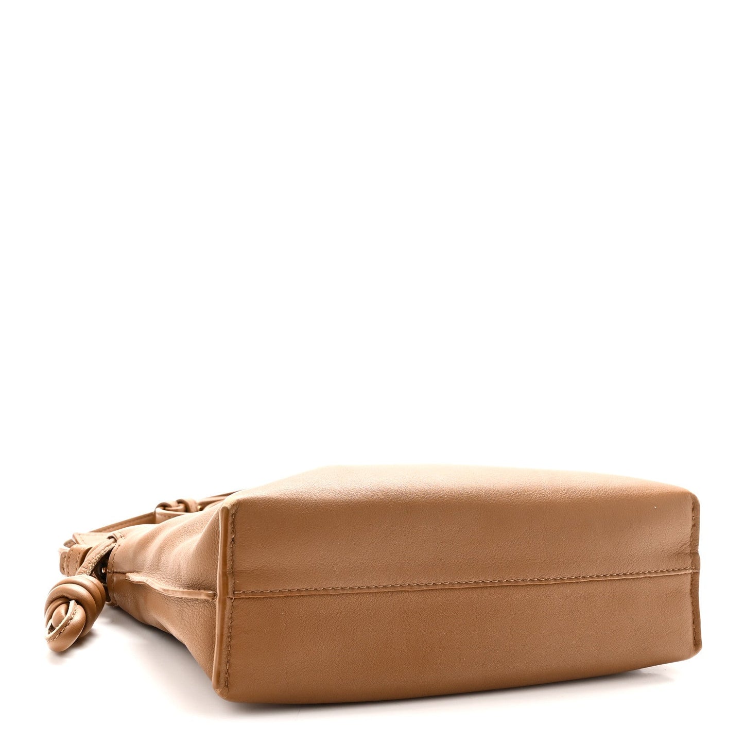 Calfskin Mini Flamenco Knot Clutch Warm Desert