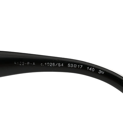 Acetate Strass Square Sunglasses 5422-B-A Black White