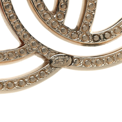 Metal Crystal CC Brooch Gold