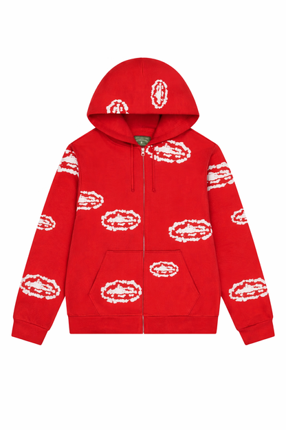 SUDADERA DENIM TEAR$ X CORTElZ