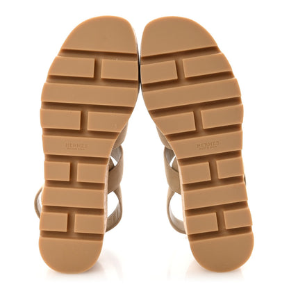 Suede Goatskin Cork Havana 30 Sandals 40 Beige Argile