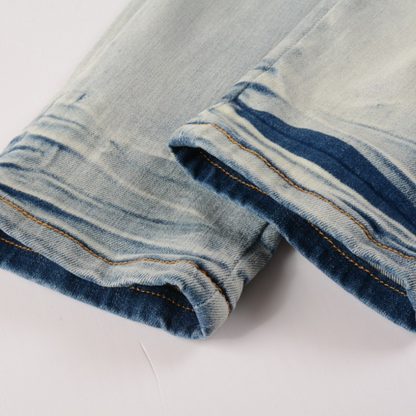 Jeans blu usurati Amr