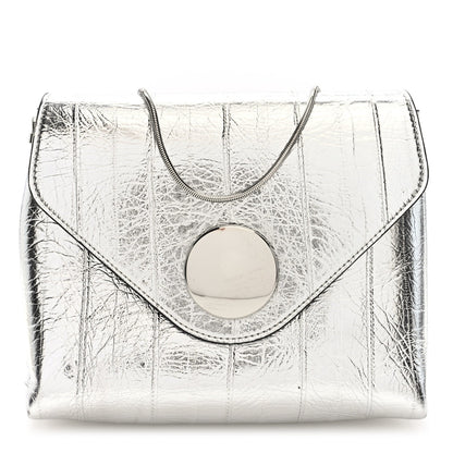 Metallic Eelskin Bobbi Bag Silver