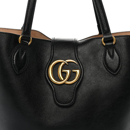 New Sakai Calfskin Lux Small Dahlia Tote Black