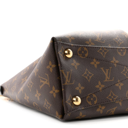 Monogram Braided V Tote MM Creme
