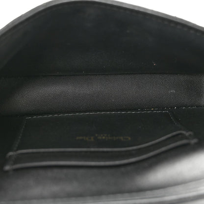Lambskin Cannage Dior Talk Phone Pouch  Black