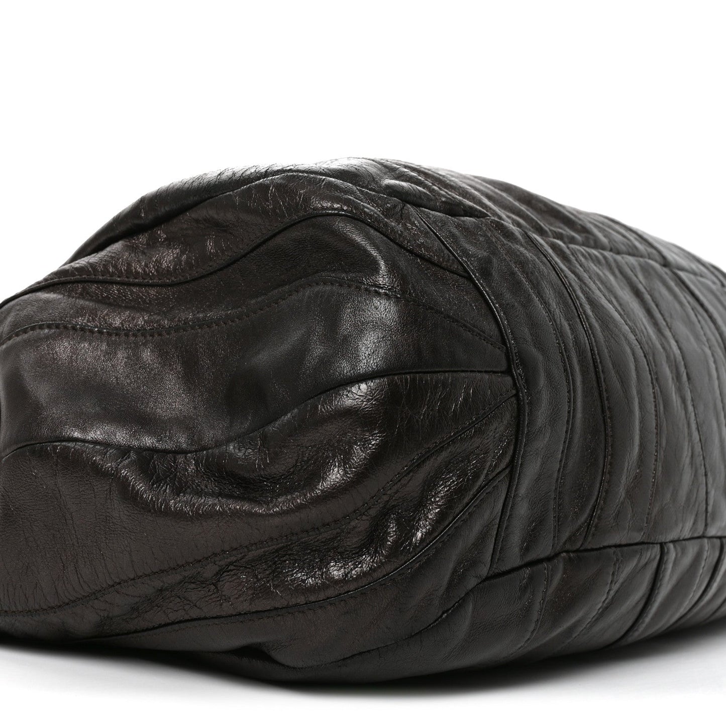 Nappa Pleated Hobo Grafite Mordore
