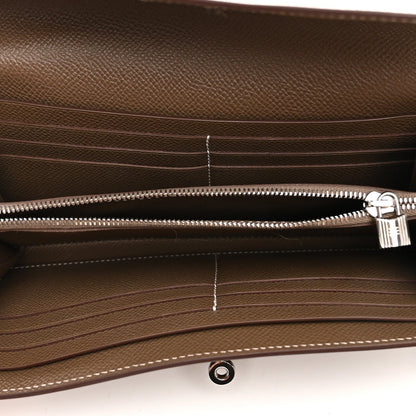 Epsom Kelly Longue Wallet Etoupe