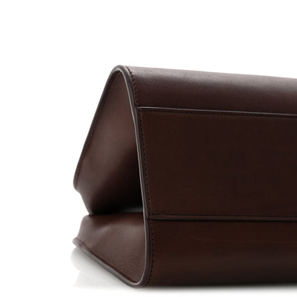 Polished Saddle Calfskin Peggy Clutch Burgundy