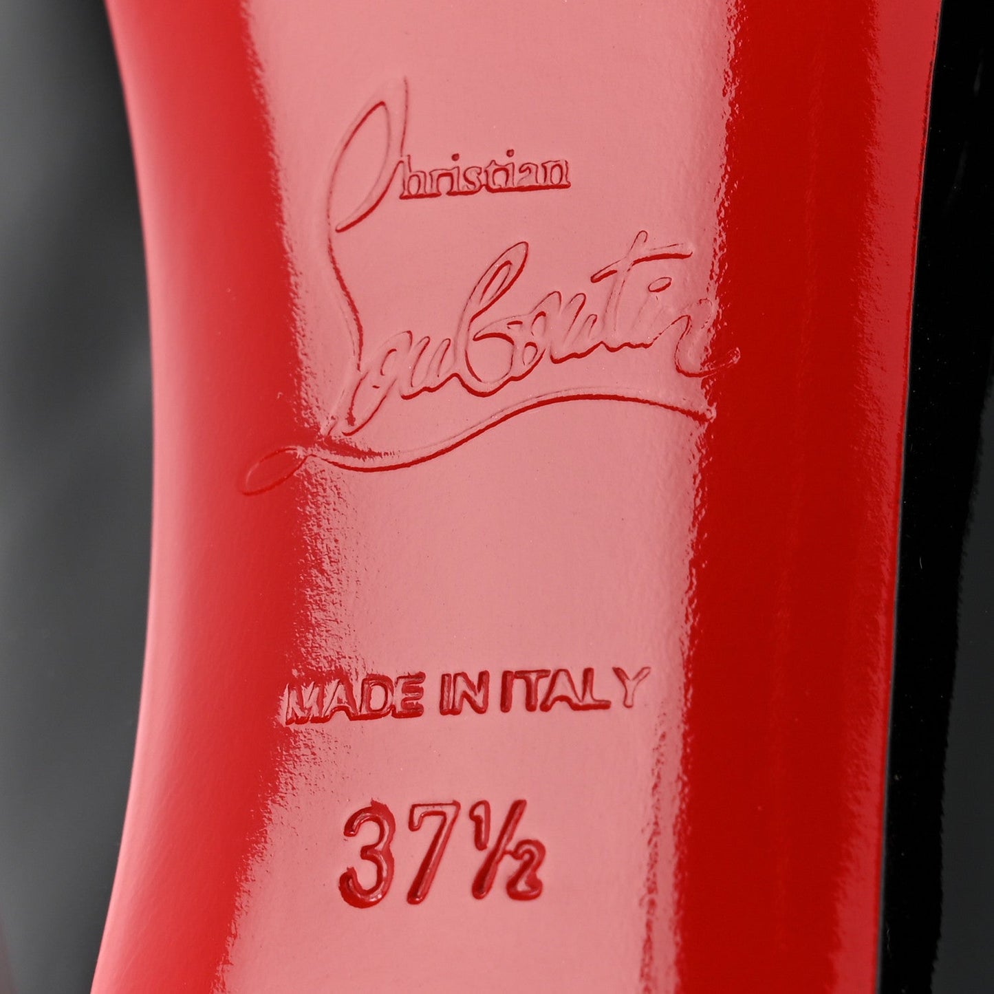 Patent New Very Prive 120 Pumps 37.5 Black Red