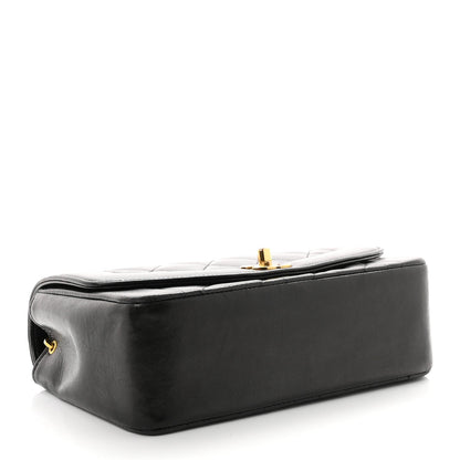 Lambskin Quilted Small Single Flap Black