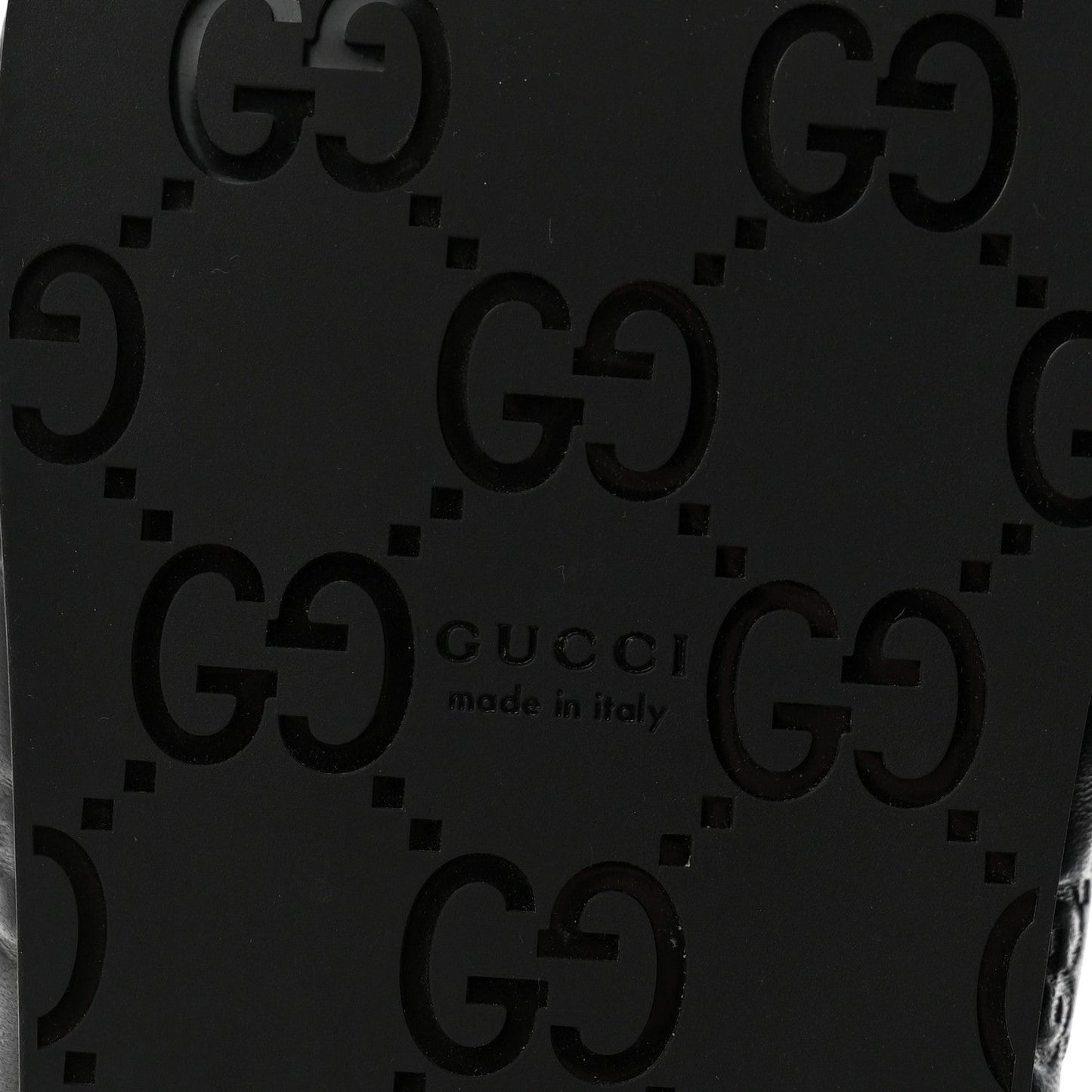 Guccissima GG Embossed Womens Sandals 36 Black