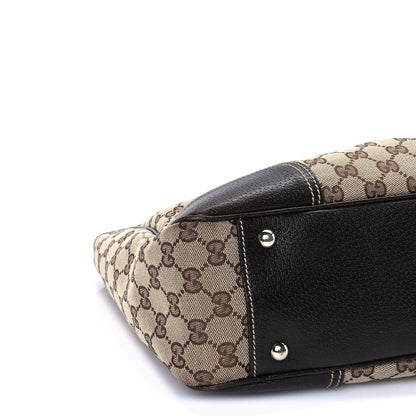 Monogram Medium Princy Tote  Dark Brown
