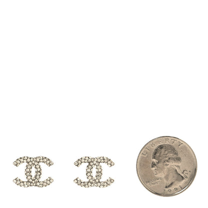 Crystal CC Earrings Silver