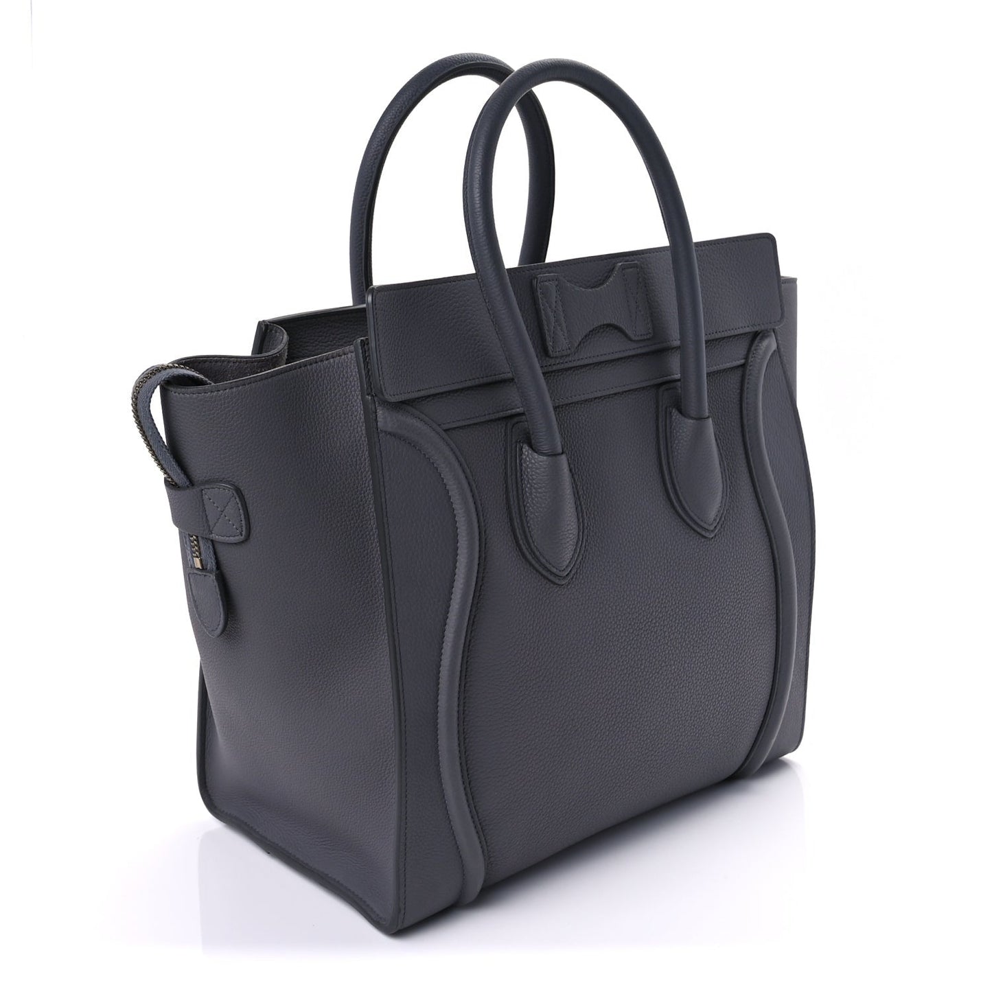 Drummed Calfskin Mini Luggage  Kohl