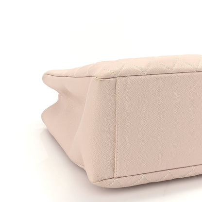 Caviar Quilted Grand Shopping Tote GST Light Pink